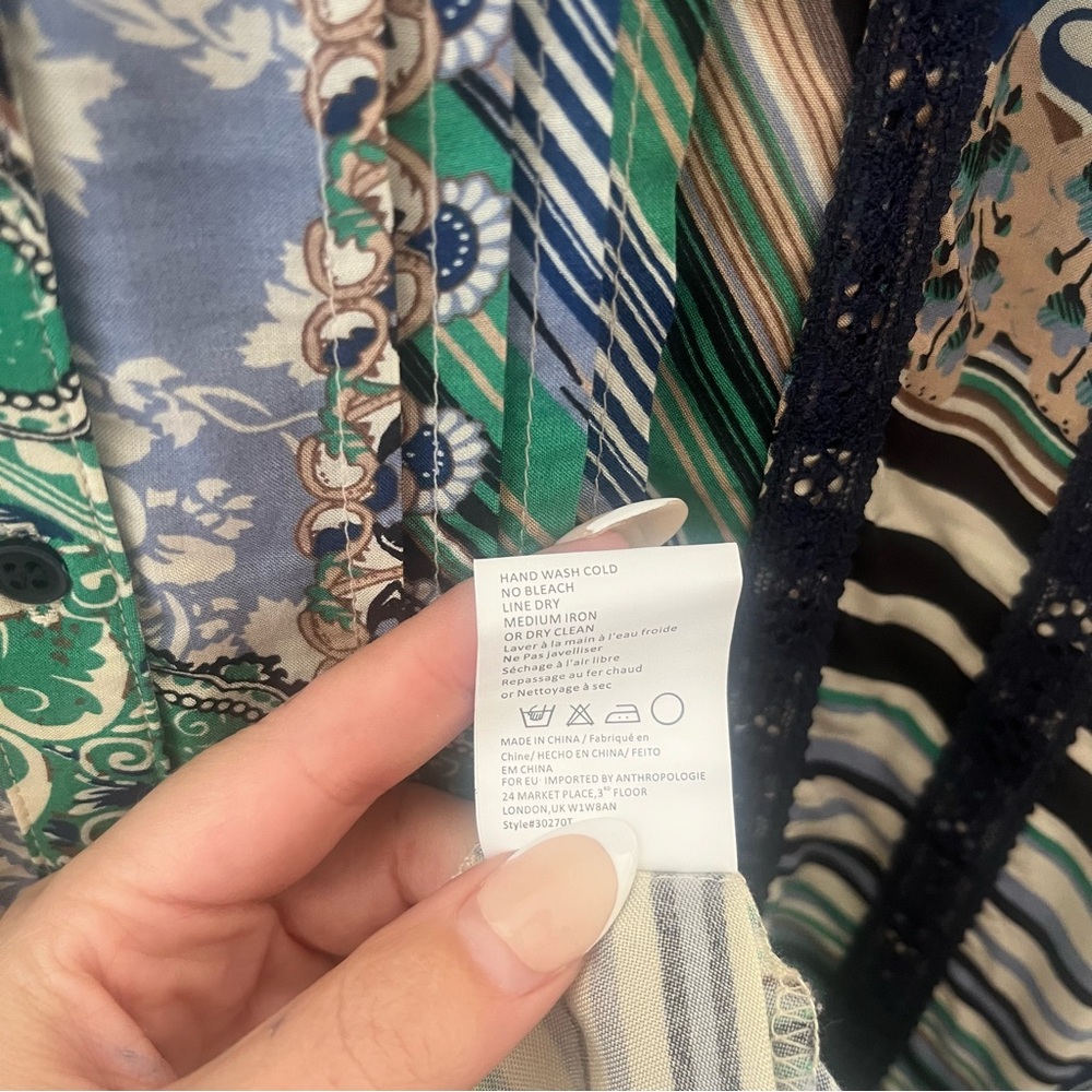 Anthropologie Tiny Caviana Shirt Dress Size Medium - Picture 11 of 14